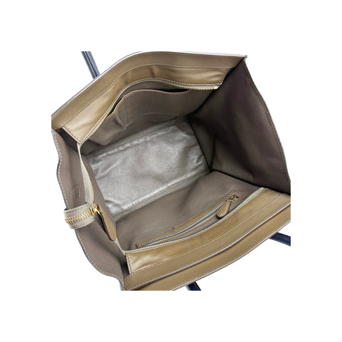 Celine Tri-Color Calfskin Leather Mini Luggage Tote Bag