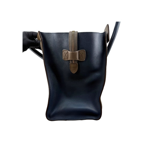 Celine Tri-Color Calfskin Leather Mini Luggage Tote Bag