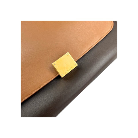 Celine Tri-Color Leather Medium Trapeze Bag