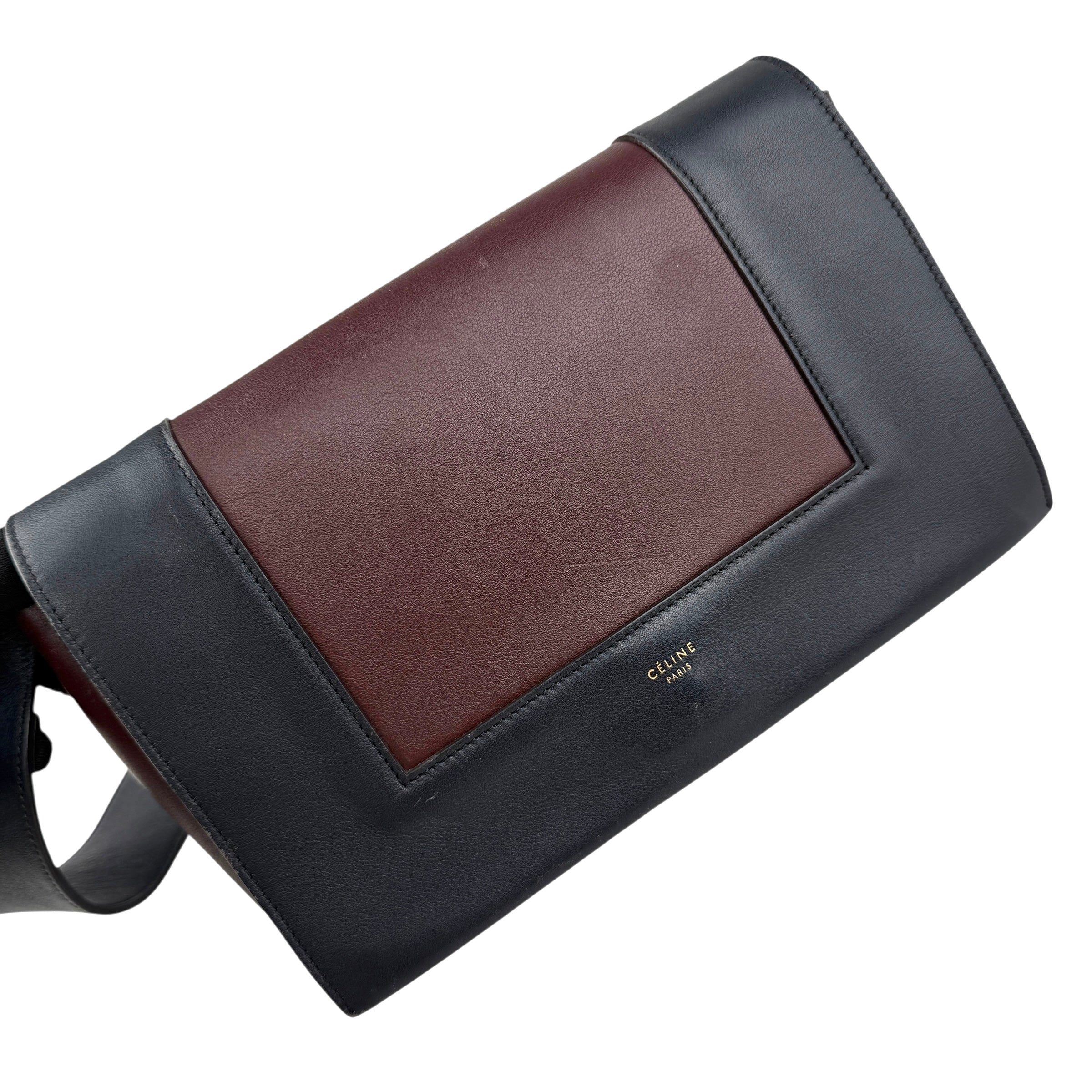 celine frame leather crossbody bag back