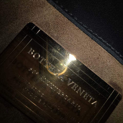 Bottega Veneta Umbria Chain Saddle Bag Purse Black Leather