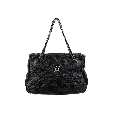 Chanel Black Calfskin Ultra Stitch Tote