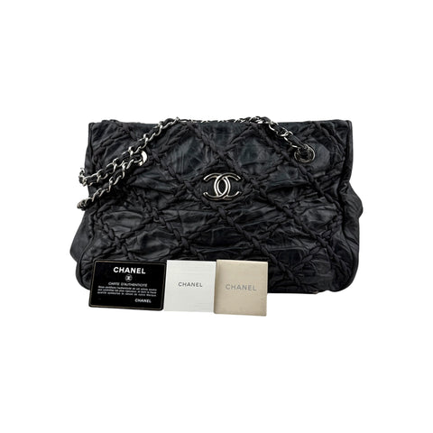 Chanel Black Calfskin Ultra Stitch Tote