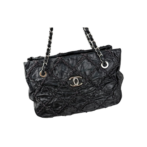 Chanel Black Calfskin Ultra Stitch Tote