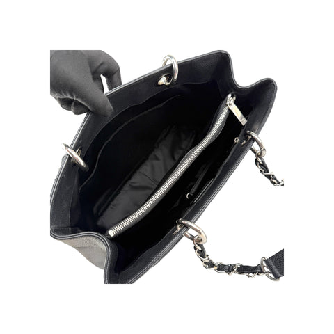 Chanel Black Caviar Quilted Leather Grand Shopping Tote Bag
