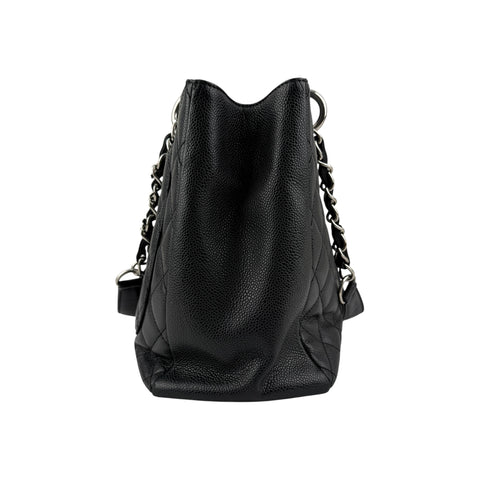 Chanel Black Caviar Quilted Leather Grand Shopping Tote Bag