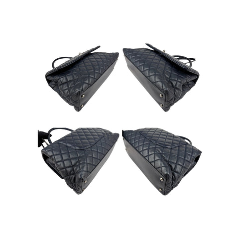 Chanel Black Quilted Caviar Leather Coco Handle Bag