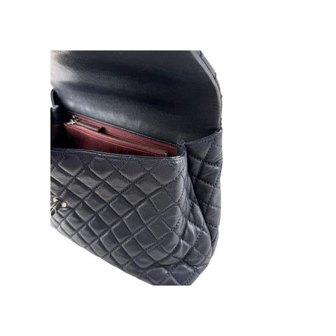 Chanel Black Quilted Caviar Leather Coco Handle Bag
