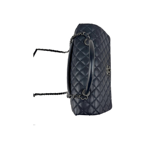Chanel Black Quilted Caviar Leather Coco Handle Bag