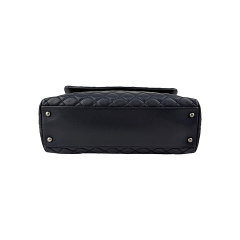 Chanel Black Quilted Caviar Leather Coco Handle Bag