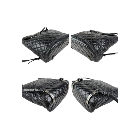 Chanel Black Quilted Glazed Leather Mountain Backpack Bag