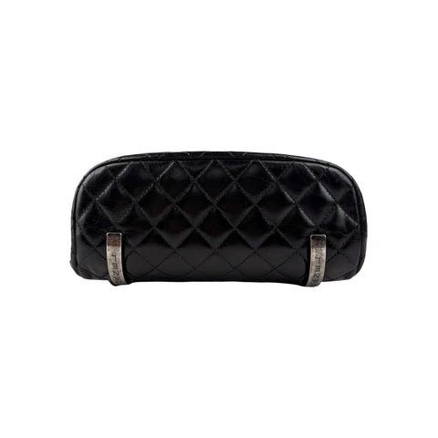 Chanel Black Quilted Glazed Leather Mountain Backpack Bag
