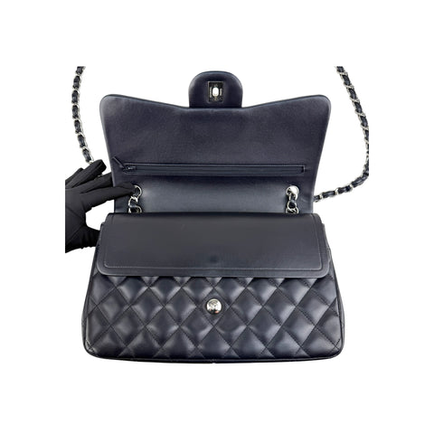 Chanel Black Quilted Lambskin Leather Classic Jumbo Double Flap Bag
