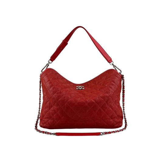 Chanel Caviar Quilted French Riviera Hobo Rouge