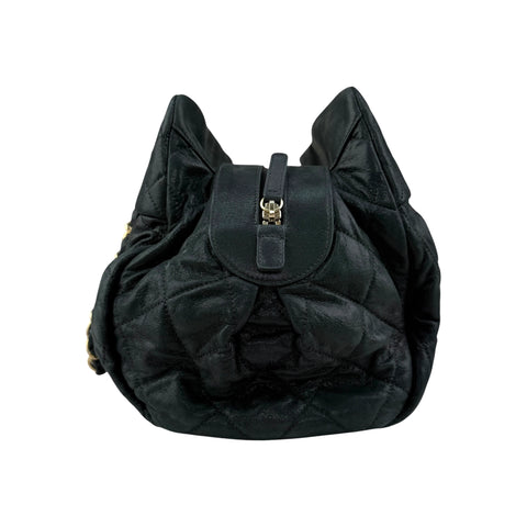 Chanel Chic Quilt Velvet Leather Bowling Bag