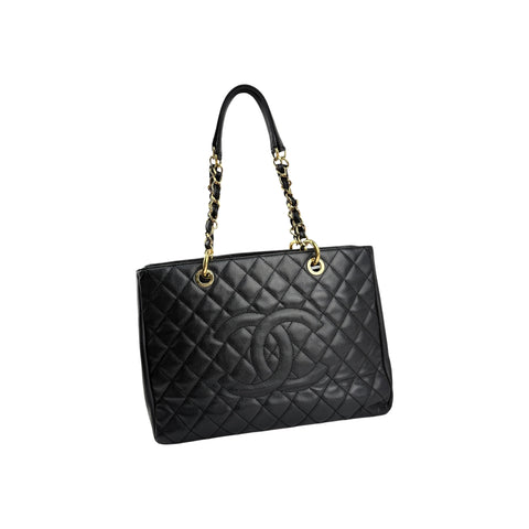 Chanel Grand Shopping Tote black caviar leather