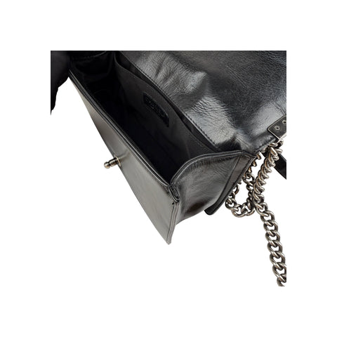 Chanel Iridescent Calfskin Embellished Double Stitch Medium Boy Flap