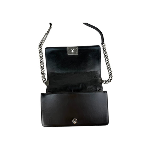 Chanel Iridescent Calfskin Embellished Double Stitch Medium Boy Flap