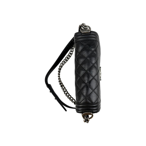 Chanel Iridescent Calfskin Embellished Double Stitch Medium Boy Flap