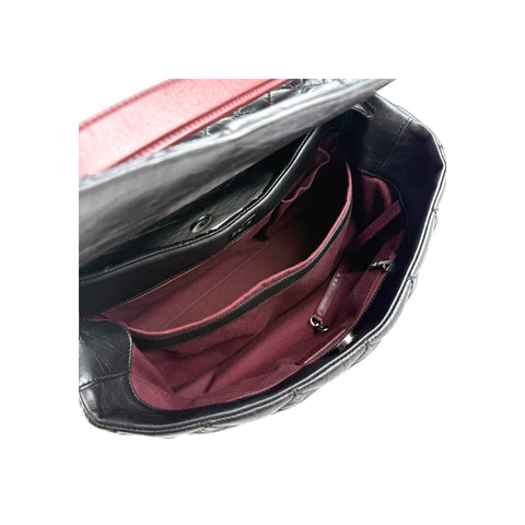 Chanel Portobello Top Handle Bag Quilted Aged Calfskin