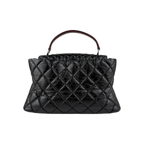 Chanel Portobello Top Handle Bag Quilted Aged Calfskin