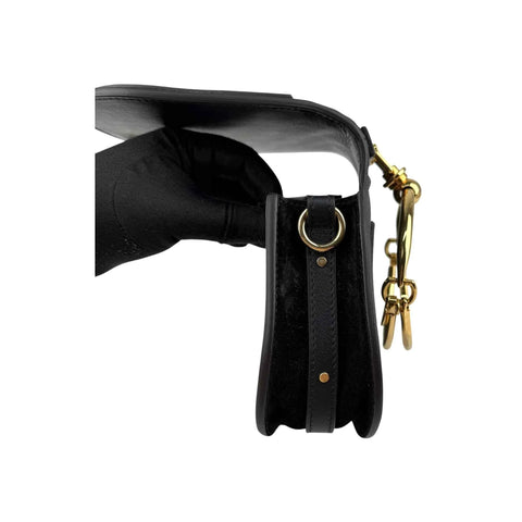 Chloe Black Leather/Suede Small Nile Bracelet Bag