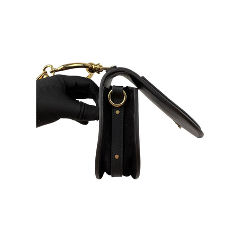 Chloe Black Leather/Suede Small Nile Bracelet Bag