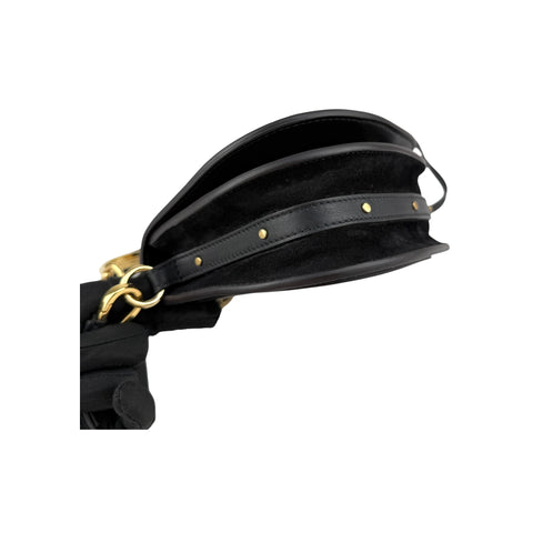 Chloe Black Leather/Suede Small Nile Bracelet Bag