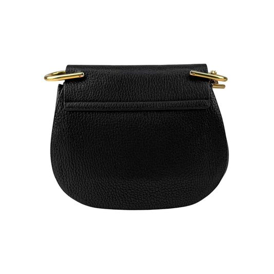 Chloe Black Pebbled Leather Drew Bag