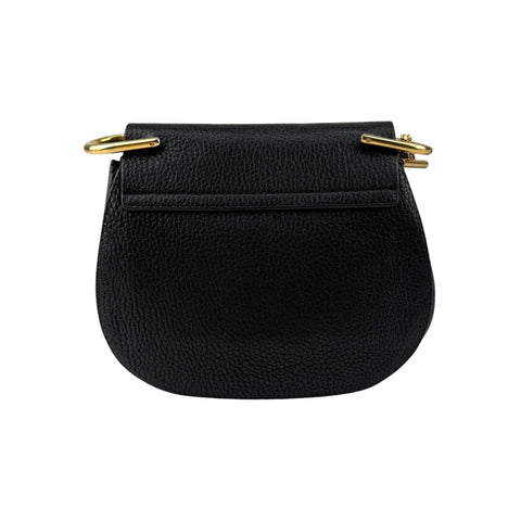Chloe Black Pebbled Leather Drew Bag