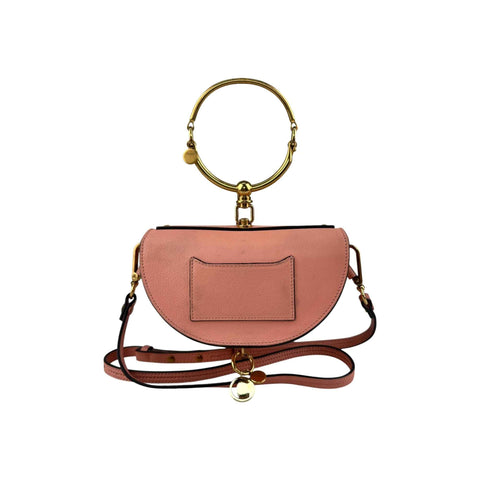 Chloe  Calfskin Nile Bracelet Minaudiere Bag Washed Pink