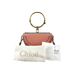Chloe  Calfskin Nile Bracelet Minaudiere Bag Washed Pink