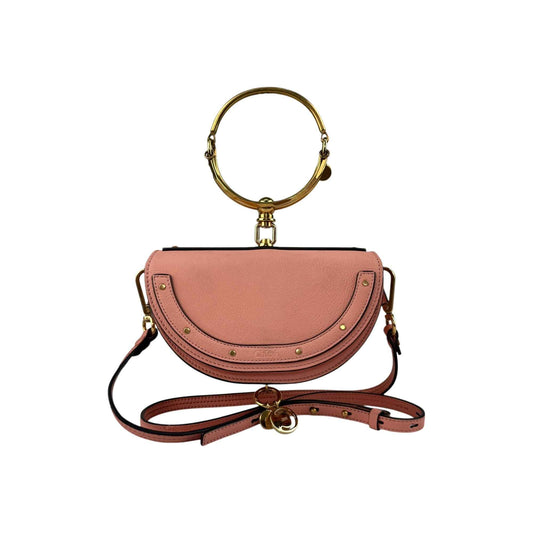 Chloe  Calfskin Nile Bracelet Minaudiere Bag Washed Pink
