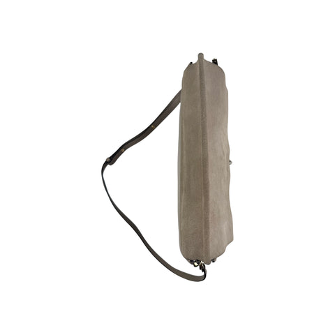 Chloe Calfskin Suede Medium Faye Shoulder Bag Motty Grey