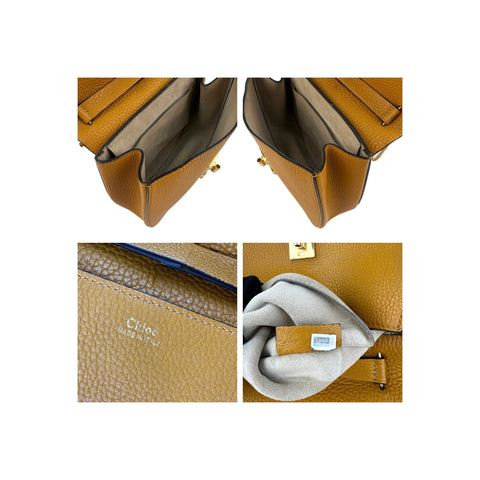 Chloe Camel Leather Drew Shoulder Bag