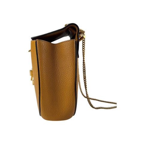 Chloe Camel Leather Drew Shoulder Bag