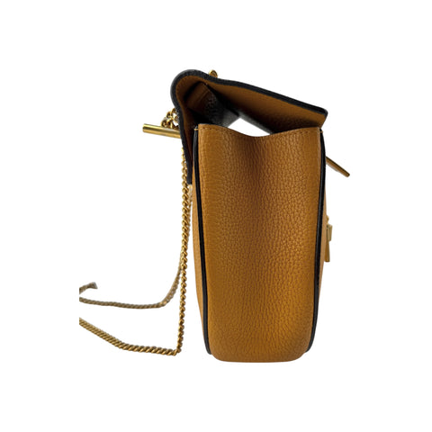 Chloe Camel Leather Drew Shoulder Bag