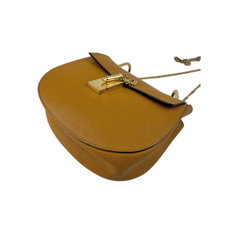 Chloe Camel Leather Drew Shoulder Bag