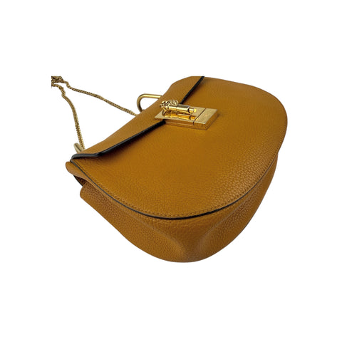 Chloe Camel Leather Drew Shoulder Bag