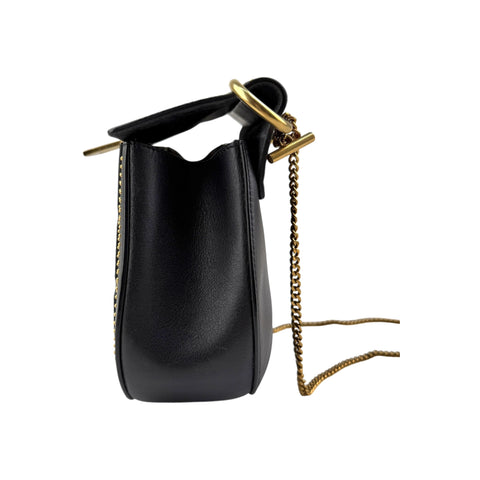 Chloe Drew Studded Leather and Suede Crossbody Bag