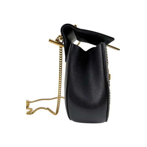 Chloe Drew Studded Leather and Suede Crossbody Bag