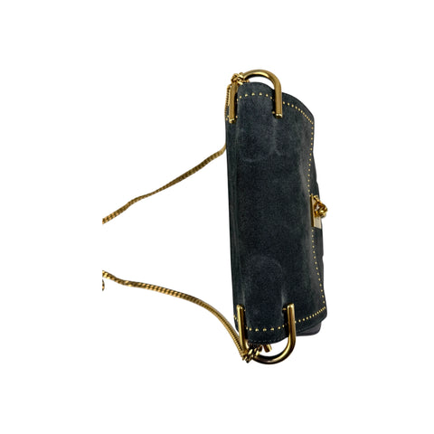 Chloe Drew Studded Leather and Suede Crossbody Bag