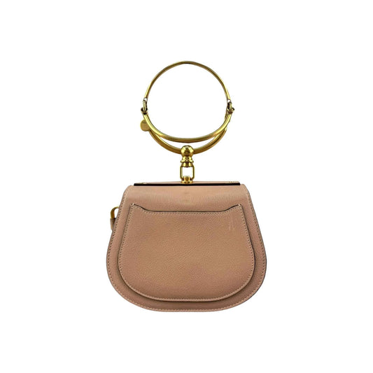 Chloe Motty Camel Leather/Suede Small Nile Bracelet Bag