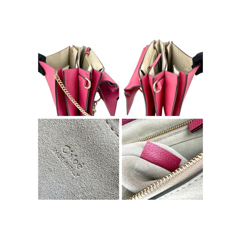 Chloé Pink Leather Faye Shoulder Bag