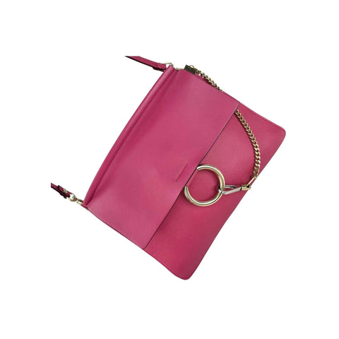 Chloé Pink Leather Faye Shoulder Bag