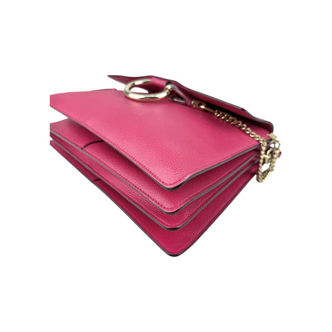 Chloé Pink Leather Faye Shoulder Bag