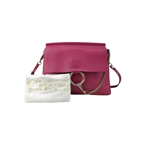Chloé Pink Leather Faye Shoulder Bag