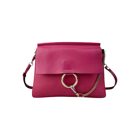Chloé Pink Leather Faye Shoulder Bag