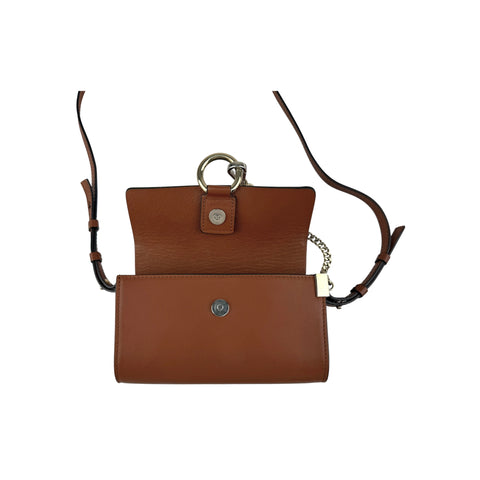 Chloé Shoulder Bag Small Faye Brown Calfskin Leather
