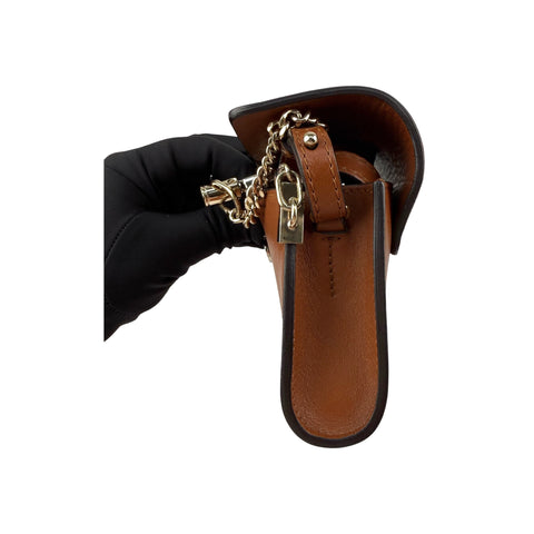 Chloé Shoulder Bag Small Faye Brown Calfskin Leather